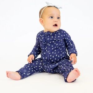 Talulah Midnight Blue Floral Footie